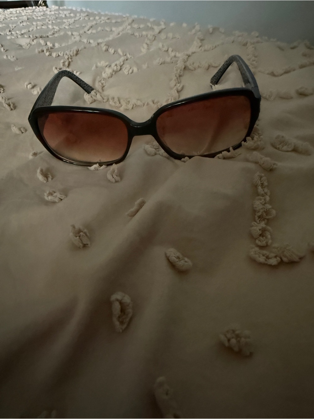 Coach Women’s Black Frame Sunglasses with Brown Gradient Lenses